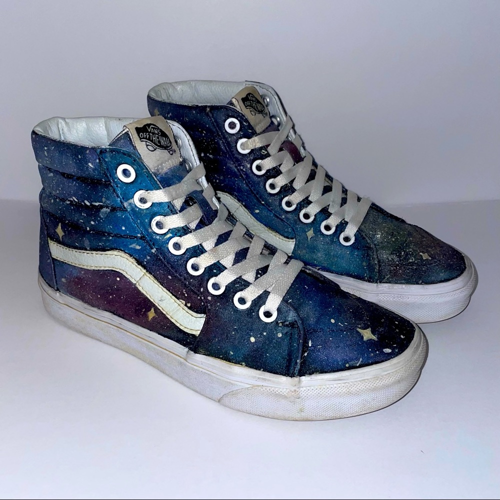 Custom painted high top galaxy vans